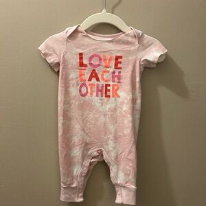 Okie Dokie One Piece with Love Each Other Print